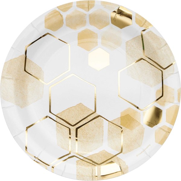Creative Converting Honeycomb Paper Plates, 9", 96PK 354597